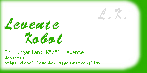 levente kobol business card