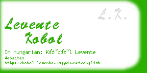 levente kobol business card